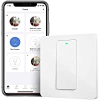 Los mejores  - Interruptor de Pared Wi-Fi- 1 Vía- 1 Canal. Compatible con Alexa- Asistente de Google y SmartThings. meross MSS510X. (Se…